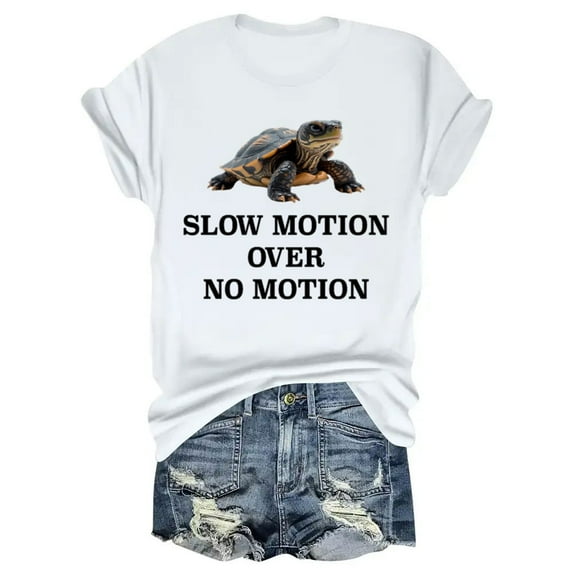 Slow Motion Over No Motion T-Shirt – Turtle Design – Motivational Style – Perfect Gift for Nature Lovers