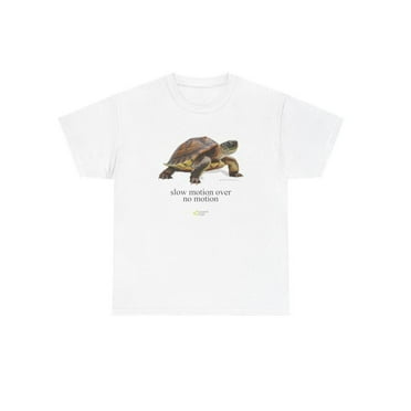 Slow Motion Turtle Shirt Casual Retro Cotton Graphic Shirt