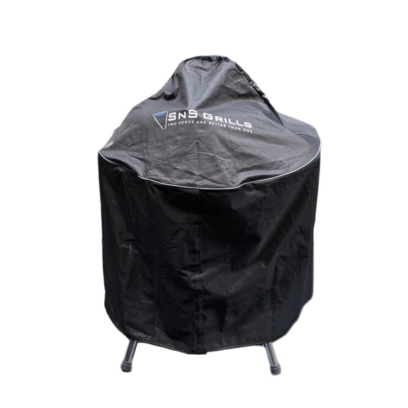 SnS Grills Slow 'N Sear 22" Kettle Grill Cover  Waterproof UV-Resistant Rip-Resistant Cover for SnS Black Edition, MasterKettle & Weber 22-Inch Kettle