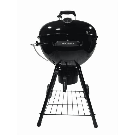Slow N Sear Black Edition 22 Charcoal Kettle Grill by SnS Grills