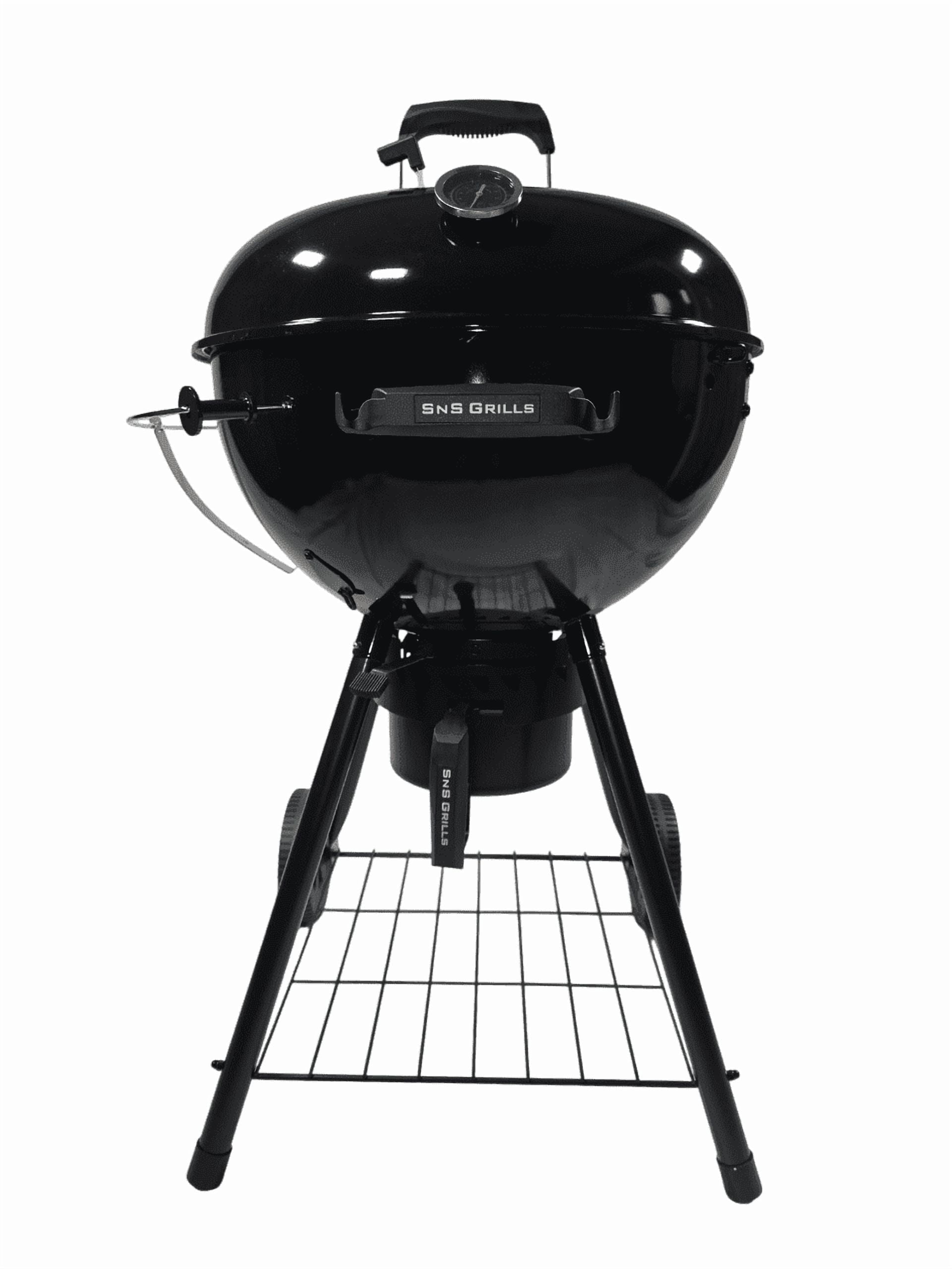 Slow N Sear Black Edition 22 Charcoal Kettle Grill by SnS Grills