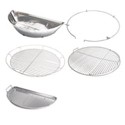 SnS Grills Slow N Sear  Cooking System for Large Big Green Egg   Two-Zone Charcoal Insert for Smoking, Searing & Long Cooks