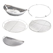 SnS Grills Slow N Sear  Cooking System for XL Big Green Egg   5-Piece Two-Zone Charcoal Insert for Smoking, Searing & Long Cooks