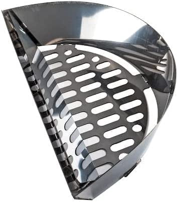 SnS Grills Slow 'N Sear® 18" — Stainless Steel Charcoal Basket Insert for Weber 18-Inch Kettle Grill, Smokey Joe, Jumbo Joe & Weber Summit, Two-Zone Smoking