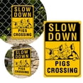 thumbnail image 1 of Slow Down Pig Crossing Sign, Aluminum Sign 8x12 Inch | Eye-Catching, Durable, Rust-Resistant | Easy to Install Indoor/Outdoor Decor, Wall Art & Wildlife Awareness Sign, 1 of 5