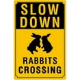 thumbnail image 1 of Slow Down - Rabbit Crossing Sign, Durable Aluminum, 12x16 Inches, Rust-Resistant, Easy to Install, Ideal for Streets, Driveways, Wall Art, and Outdoor Decor, 1 of 6