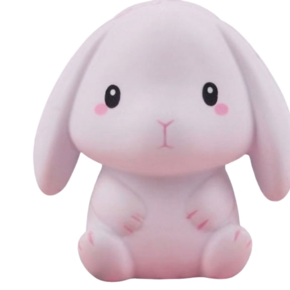 Slow Rebound Bunny Animal Doll Soft PU Foam Tension ease Object for Office Adults Desk Decoration Easter Basket Stuffers Holiday Party Gifts, Black