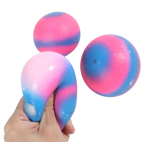Slow-Rebound Squeeze Ball  Starry Sky Surface Design, Soft Handheld Object for Adults (2.75 Inches, 2-Pack)