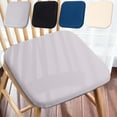 thumbnail image 1 of Slow Recovery Foam Chair Cushion | Detachable & Washable Cover | Non-Slip Bottom | 13.8x13.8x1.57 Inch | For Kitchen Dining Office Classroom Car | Gray Black Blue Beige, 1 of 6