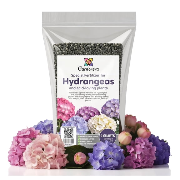 Slow Release Hydrangea Fertilizer with Iron & Sulfur Indoor & Outdoor Soil Acidifier for Miracle Growth - 2 QUARTS