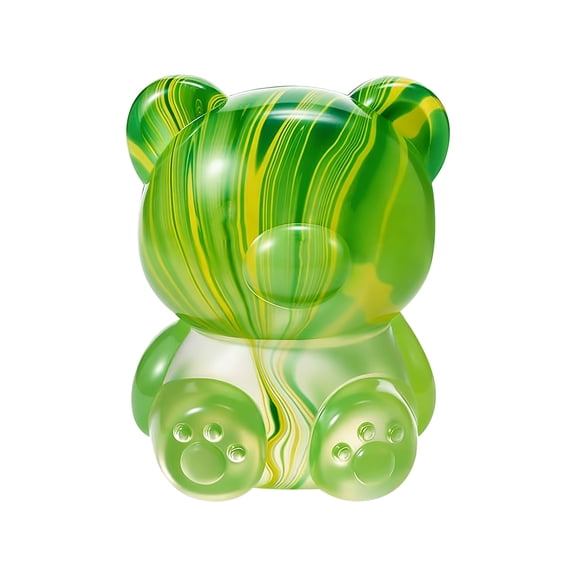 Slow-Rising Bear Squishy – Ultra-Soft Foam Bear That Puffs Back Slowly After Squeezing,Cute Surprise for Party Bags and Holiday Giveaways Green