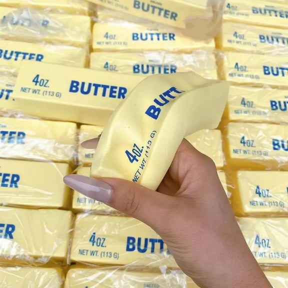 Slow Rising Butter Soft, Realistic Butter Stick Stress Relief Fidget, Soft Foam Squeeze Stress Ball for Any Age
