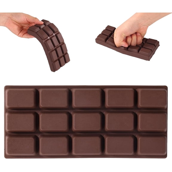 Slow Rising Chocolate Bar Squishy, Fake Chocolate Squeeze Plaything Realistic Cute Giant Food Squishy Soft Rebound Slow Rise Fidget Less Plaything for Calming Desk Focus Party Favor Gift