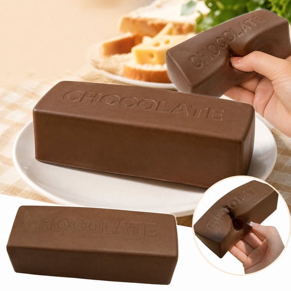 Slow Rising Chocolate Bread Squishy, Soft Slow Rising Squeeze Toy, Realistic Bread Sensory Fidget Toy for Fun Party Favors & Gifts