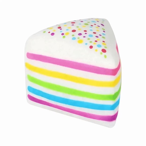 Slow Rising Giant Rainbow Cake Squishy Toy - 5in Ultra-Soft Layer Cake Stress Ball, Focus & Relaxation Fidget Squeeze Putty for Adults