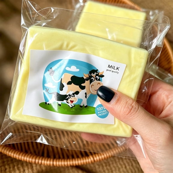 Slow Rising Milk Brick Toy Soft Handmade Popping Fingertip Stress Relief,Yellow