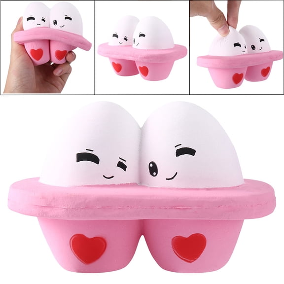 Slow-Rising Squeeze Object Egg Shape, PU Foam Soft Handheld Item for Adults (1-Pack)