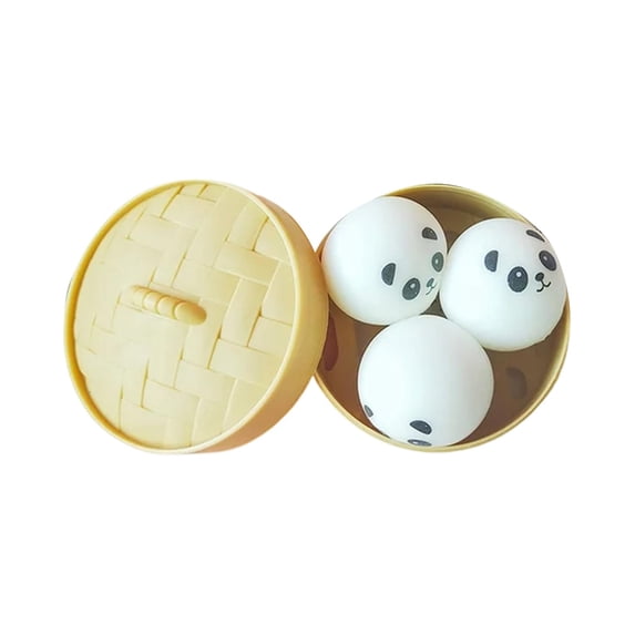 Slow Rising Squishies, Mini Fidget Play Sets, Squishies Dumpling Stress Relief Play Sets, 2 in Diameter, Bamboo Steamer Holder, Fidget Play Sets Adults Anxiety, Anxiety Relief