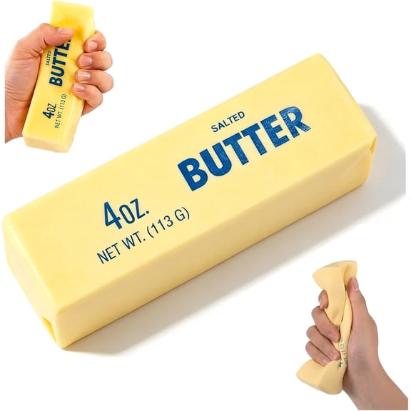 Slow Rising Squishing Butter Stick, Sticky Butter Sticks Squeeze, Realistic Food Squishies Fidget for Decompression Anxiety Relaxation 4oz - 1pack