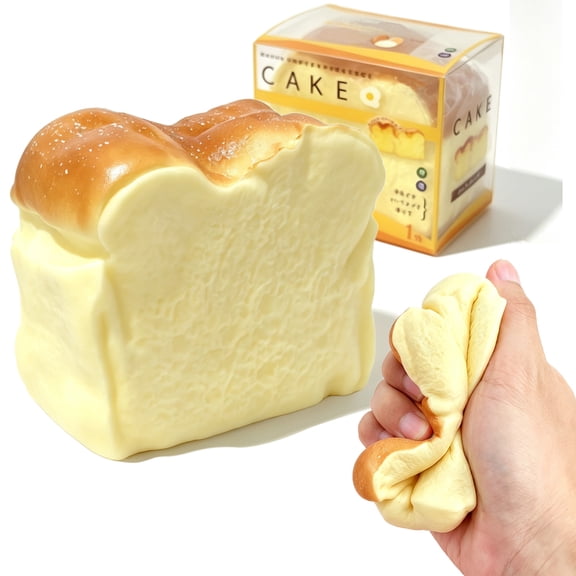 Slow Rising Squishy Bread Fidget Toy, Scented Custard 10-Second Rebound, Soft Sensory Stress Relief