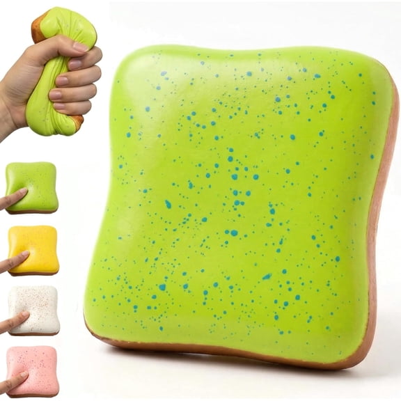 Slow Rising Squishy Butter Bread Squishy, Sensory Fidget Toys for Adults & Teens ADHD Anxiety Relief, Realistic Bread Squishies with Butter Scent, Fun Party Favors & Stocking Stuffers Gift (Yellow)