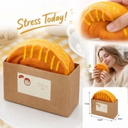 Slow Rising Squishy Croissant Bread Relaxation Toy with Soft Pu Foam, 4.7 X 2 X 4.3 Inches, Yellow and Brown -Shaped Design, for Kids and Adults, Toy