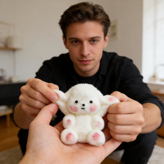 Slow Rising Squishy Kawaii Fluffy Long Ear Puppy Soft Creamy Squeeze for Fun Sensory Fidget Relaxation and Daily Fun Anxiety Relief