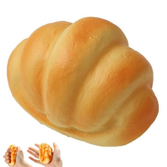Slow Rising Squishy Realistic Bread Shape Stress Relief, Bread Squishy with Sticky Texture and Soft Foam, Food Squishy Stress Relief Sensory Fidget for Adults