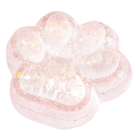 Slow Rising Squishy, Stress Ball Fidget, 3X2.5 in, Paw form, Nervousness Easing, Classroom Use, Iridescent, 1 Pc