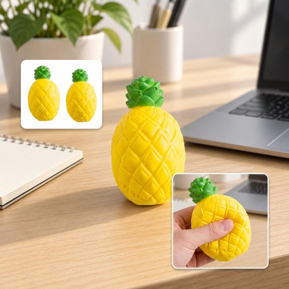 Slow Rising Squishy Toys, Squeeze Relaxation Toys Soft Pineapple Squeeze Stress Ball for Stress Balls for Adults, Squeeze Balls for Relaxation for Office Desk Accessories