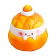 thumbnail image 1 of Slow Rising Squishy with Soft Pu Foam and Kawaii Cream Puff Design, 1-Pack, Orange and White, for Kids and Teens, Squishy Stress Toy, 1 of 3