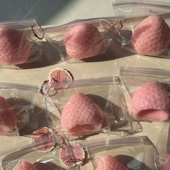 Slow Rising Strawberry Relief Stress Toys, Soft Sensory Fidget Ball for Adults Office Desk, Realistic Fruit Squeeze Anxiety Relief Gift