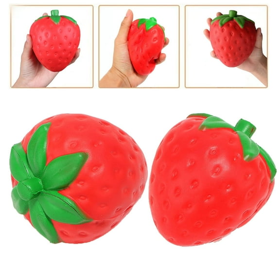 Cozilinen Slow Rising Strawberry Squis Toy for Stress Relief,the strawberries squis toy,strawberry squis toy,EVA Portable Stress Ball for Office Home Travel,squis strawberry toy(red)