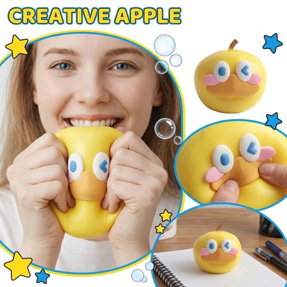 Slow Rising Stress Ball, Squeeze Slow Rising, 3 in Silicone, Sensory Squeeze Toys, Cat Stress and Relaxation Relief, Cute Desk Organizer, Pale Yellow, 1 Pc