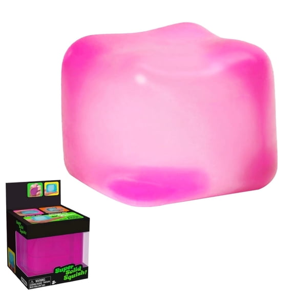 Slow Rising Stress Cube , Dough Stress Balls Soft Fidget Squishy Toys for Anxiety Relief, Pull Stretch Classroom Prize Party Favors Toys, Pink