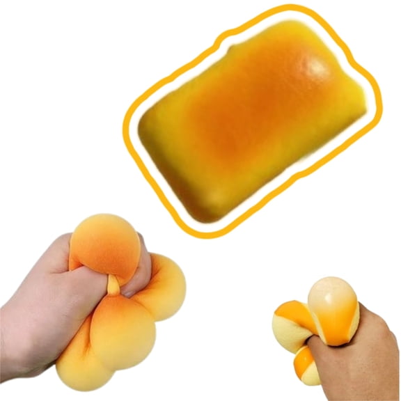 Slow Rising Toast Bread Squishy Toy, Soft Realistic Squeeze Toy, Stress Anxiety Relief Sensory Fidget Toy for Kids & Adults