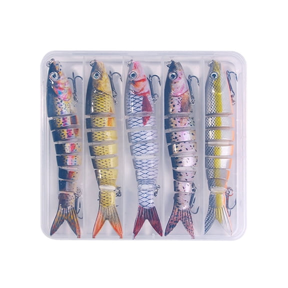 Slow Sinking Fishing Baits Swimbait Multiple Sections Fishing Lures Set 3D Artificial Fishing Lures Segment Swimbaits