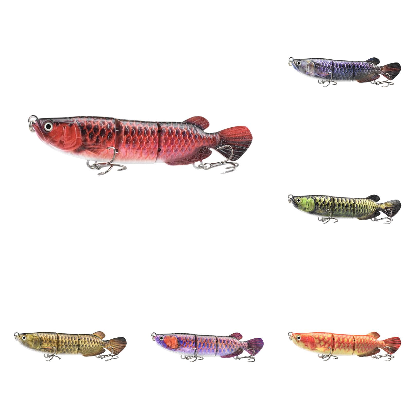 Slow Sinking Fishing Lure with Lifelike Glide Action, Realistic Trout Shad Tackle with Tail Movement, Slow Sinking Bait for Freshwater and Saltwater Fishing, 6PCS