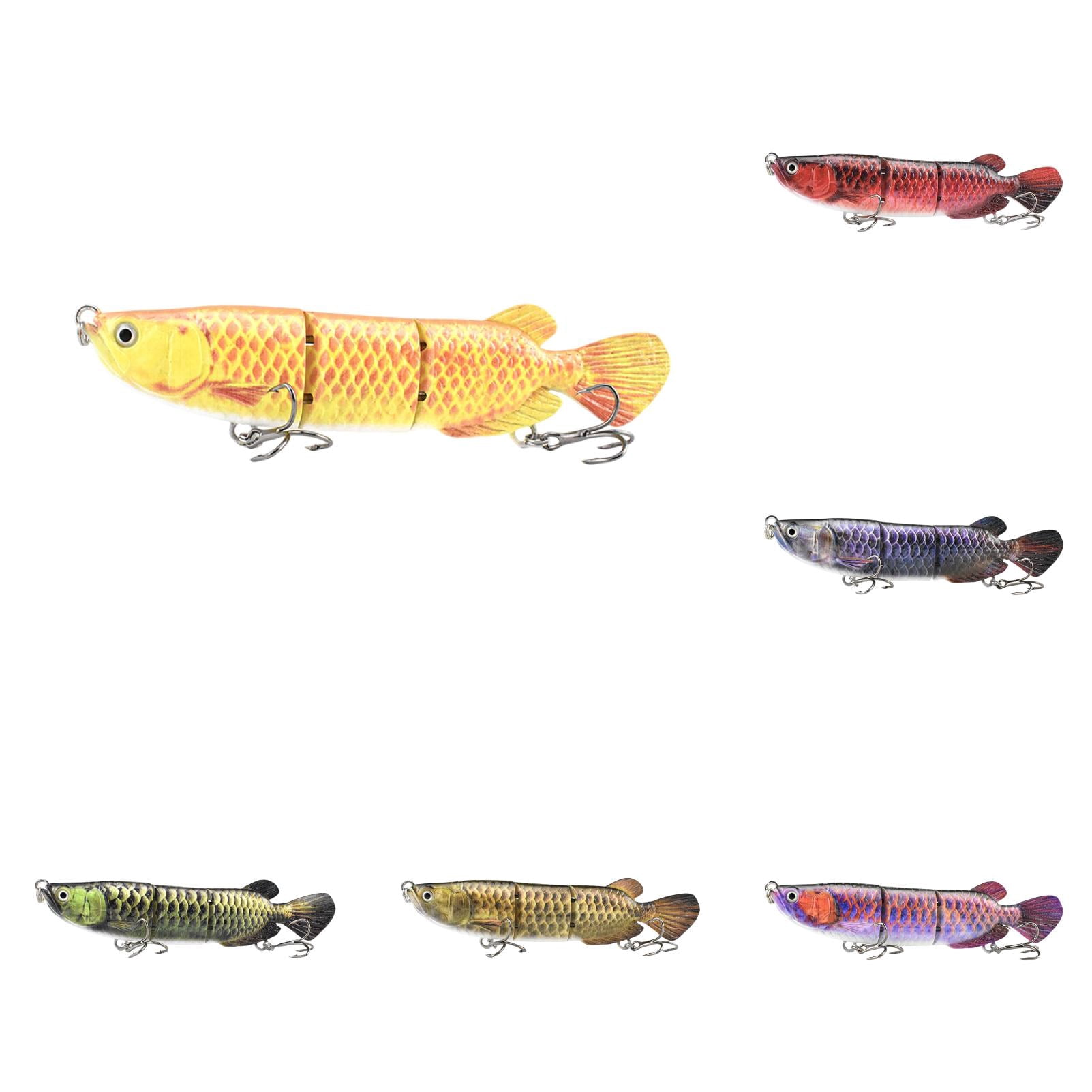 Slow Sinking Fishing Lure with Lifelike Glide Action, Realistic Trout Shad Tackle with Tail Movement, Slow Sinking Bait for Freshwater and Saltwater Fishing, 6PCS