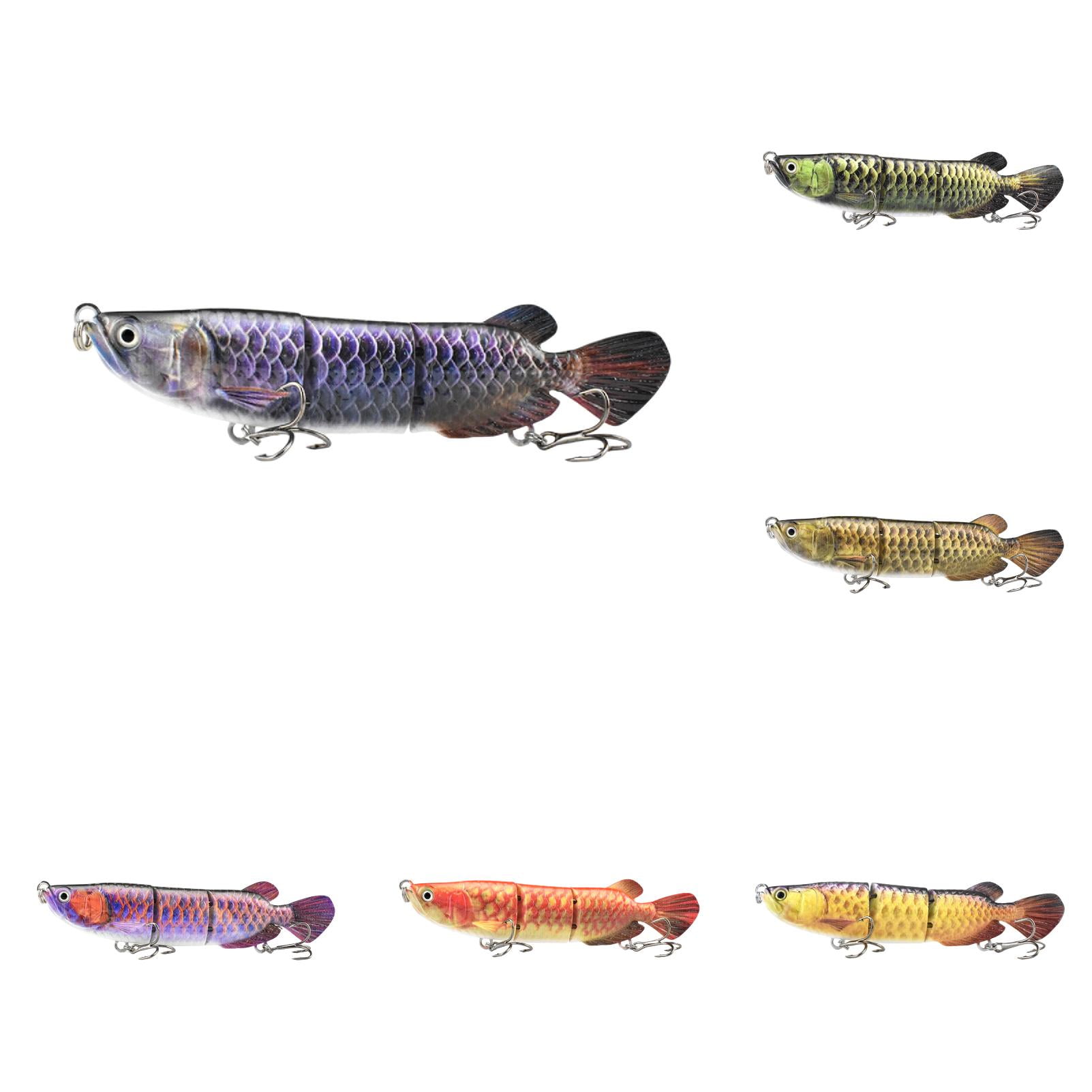 Slow Sinking Fishing Lure with Lifelike Glide Action, Realistic Trout Shad Tackle with Tail Movement, Slow Sinking Bait for Freshwater and Saltwater Fishing, 6PCS