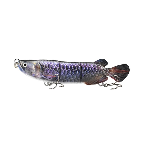 Slow Sinking Glide Swimbait 14.5cm with Fiber Tail and Treble Hooks for Trout Shad and Predator Fishing C