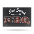 thumbnail image 1 of Slow Smoked BBQ Vinyl Decal 18 Inch x 24 Inch Weatherproof Heavy-Duty Adhesive Backing | Delicious Meals, Restaurant Promotions, Freshly Cooked | Made in USA, 1 of 6