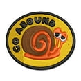 thumbnail image 1 of Slow Snail Go Around Applique Multi-Color Embroidered Hook & Loop Patch - 3.5 Inch Large, 1 of 5