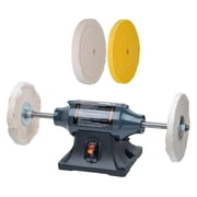 Slow Speed And Long Shift Bench Buffer Polisher With 2 Extra Buffing Wheels 8 Inch Buffing & Polishing Bench Grinder Machine ,Powerhouse Performance