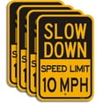 thumbnail image 1 of Slow Down Speed Limit 15 MPH Sign (4 Pack) Traffic Sign 16”x12” Metal Reflective Sign 40Mil Rust Free Aluminum Weather Resistant Professional Printing Easy to Mount for Stake/Wall/Fence, 1 of 5