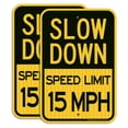 thumbnail image 1 of Slow Down Speed Limit 5 MPH Sign, Slow Down Sign, 18 x 12 Inches Engineer Grade Reflective Sheeting, Rust Free Aluminum, Weather Resistant, Waterproof, Durable Ink, Easy to Mount, 1 of 5