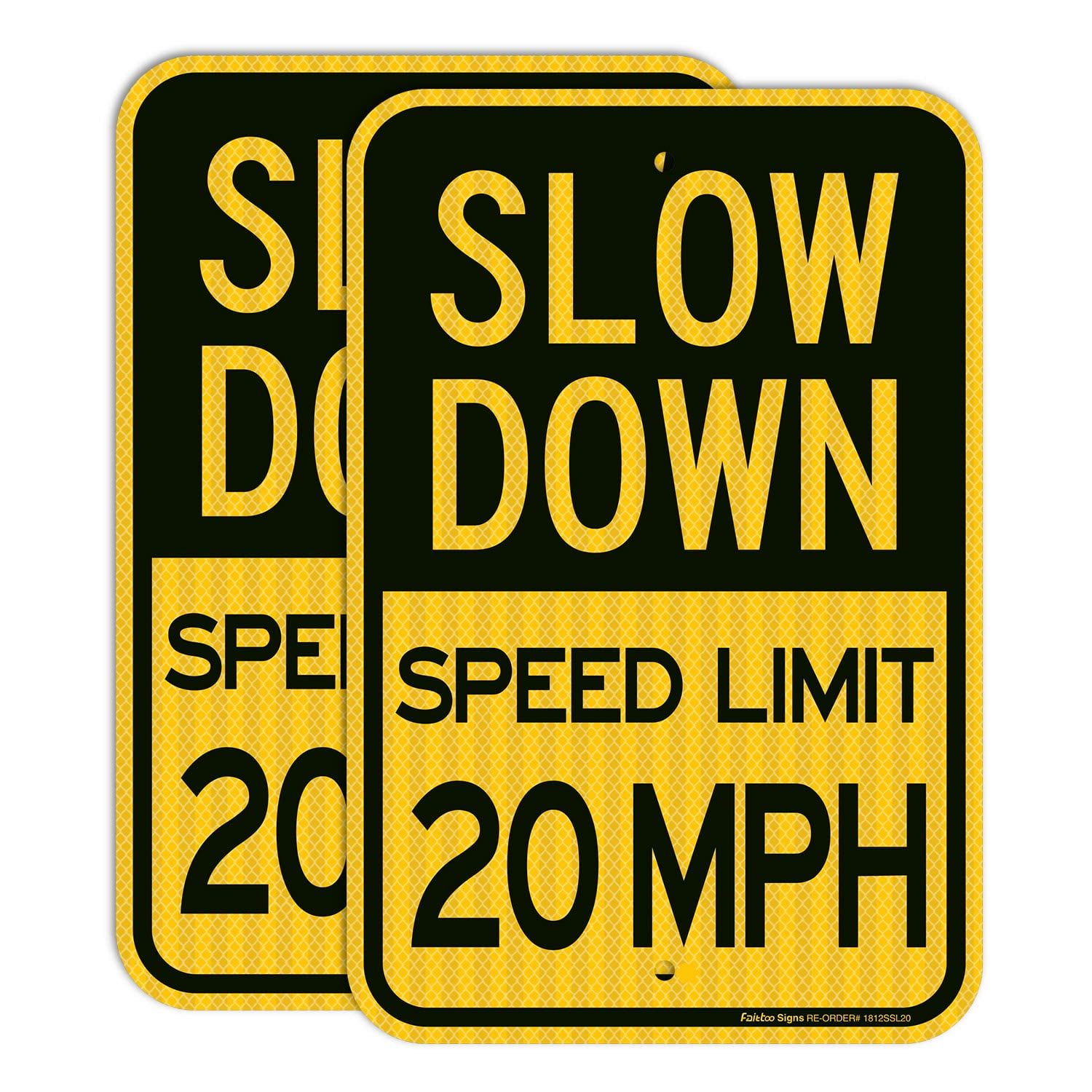 Slow Down Speed Limit 5 MPH Sign, Slow Down Sign, 18 x 12 Inches ...