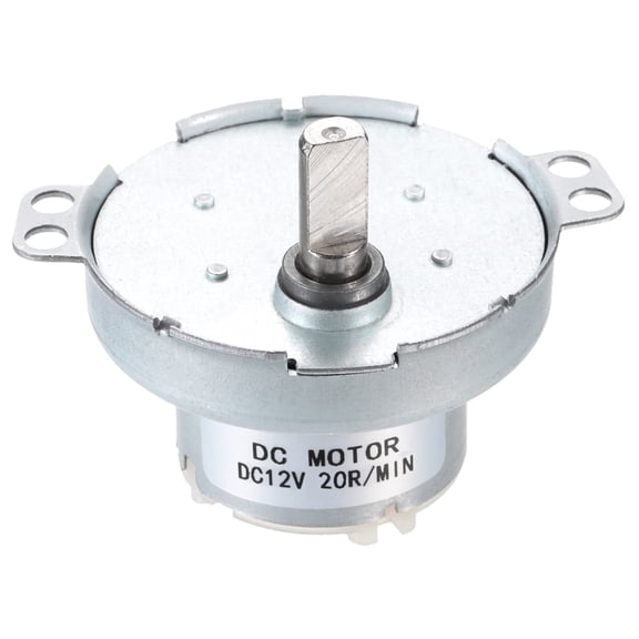 Slow Speed Motor JS-50T D-Shaft Gear Electric Motor, 12V DC 20RPM Motor CW/CCW D Shaft DC Motor Large Torque
