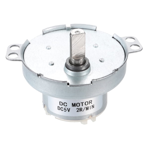 Slow Speed Motor JS-50T D-Shaft Gear Electric Motor, 5V DC 2RPM Motor CW/CCW D Shaft DC Motor Large Torque