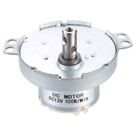 Slow Speed Motor JS-50T Electric Motor Brushed Gear Motor, 12V DC 100RPM Motor CW/CCW D Shaft DC Motor Large Torque
